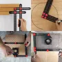 6/9/12 Fold Aluminium Alloy Angle Ruler Finder Measuring Ruler Perforated Mold Template Tool Locator Drill Guide Tile Hole