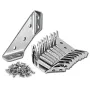 Furniture Corner Connector 20PCS Universal Stainless Steel L Brackets for Wood Metal Angle Brackets Shelves Tables Cabinets