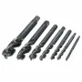 Drillpro 7pcs M3-M12 HSS Nitriding Coated Screw Tap Metric Right Hand Spiral Screw Thread Tap