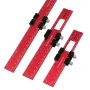 Woodworking Tools Ruler Pocket Ruler Layout Tool Aluminum Precision Ruler with T-Track Slide Stops Inch and Metric Scale