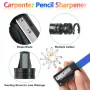 14Pcs Carpenter Pencils 7 Inch Flat Octagonal HB Carpenter Marking Pencils with Pencil Sharpener and Silicone Heavy Duty Retractable Pen Holder for Woodworking Marking Tool