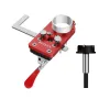 Concealed Positioning Hinge Hole Punch with L Shape Ruler 35mm Door Hinge Jig with Retaining Clip High Precision Aluminum Alloy DIY Cabinet Hinge Jig Adjustable Quick Punch Cabinet Hardware Jig
