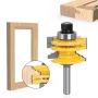LAVIE 1/2 Inch 8mm 12mm Shank Ogee Rail and Stile Router Bit Reversible Glass Door Rail & Stile Router Bit for Woodworking Precision Milling Cutter Factory Direct