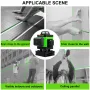 16 Lines 4D Laser Level, Green Laser Line, Self Leveling, Horizontal Lines &360 Degree Vertical Cross with 1/2 Battery for Outdoor