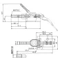 GH-301AM Quick Release Toggle Clamp 45KG Clamping Force Push Pull Clamp Vertical Type Metal Hand Tool M4 Screw Industrial Equipment Assembly