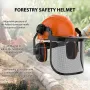 Industrial Forestry Safety Helmet Protection System Chainsaw Hard Hats with Adjustable Ear Muffs & Face Shield Visor