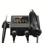 2 in 1 SMD Soldering Station Hot Air Gun 100-700W Dual LCD Display 100°C-480°C Adjustable Temperature Rework Repair Tool EU/US Plug