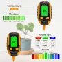 4in1/5in1/6in1 Dijital Toprak Test Cihazı LCD Arka Aydınlatma PH Nem Sıcaklık Güneş Işığı Yoğunluğu Üst Bahçe Aleti