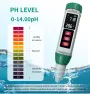 5-in-1 Water Quality Tester MF-X51 pH TDS Salinity EC Temperature Meter Accurate Portable Digital Water Analyzer for Aquariums Pools Labs Farming