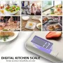 5kg Portable Kitchen Scale Coffee Scale Electronic Stainless Steel Surface LCD Backlit Food Weighing Tool for Precise Measurement 1g