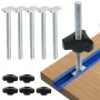 5 Pack T Bolt Knob Kit Miter Track Sliding Nut Woodworking Tool Jigs Screw Fixture For Workbench T-Slot Suitable Use With 1/4\ And Universal T-Track