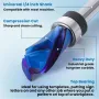 1/4 Inch 6.35mm Shank Nano Blue Coated Carbide Compression Flush Trim Router Bit Top and Bottom Bearing 1/2\ Cutting Diameter for Woodworking Trimming and Slotting