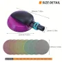 Hand Sander Adjustable Air Intake Dust Extraction System Ergonomic Handle for Smooth Grinding and Polishing Includes 10 Sanding Pads Ideal for Woodworking and DIY Projects.surface Sander Tool