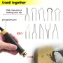 Electric Soldering Iron Pen 50W High Temperature Pyrography Tool 0-1000°C Adjustable Wood Burning Machine Carving and Soldering Electrocautery Pen