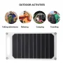 Excellway Portable Solar Panel Charger 10W Power Bank with 5V USB Output Monocrystalline Silicon Solar Cells Thin and Lightweight for Outdoor Travels Camping Hiking Emergency Backup Power Source