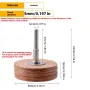 Leather Polishing Wheel 60 mm Diameter 5 mm Shank Jade Gemstone Agate Polishing and Waxing Yellow Cowhide Leather