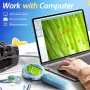 HM020C Handheld Digital Microscope HD IPS 2.0 Screen 8 LED Adjustable Lights Type-C Interface Automatic White Balance and Exposure Multilingual Support