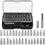 31PCS Drill Bits Set with PH PZ SL H T Sizes and 60mm Extension Rod in Plastic Case Versatile Heavy-Duty and Ideal for All Your Drilling Needs