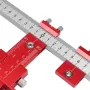 ENJOYWOOD Red Aluminum Alloy Metric/Inch Cabinet Hardware Jig 5mm Drill Guide Cabinet Handle Template Jig