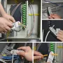 Universal Adjustable Network Cable Stripper Tool Cat5e Cat6 Cat6a Cat7 Cat8 Coaxial Wire Stripping Cutting Compact Design One Hand Operation Professional Wiring Tool