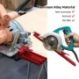 Circular Saw Guide Rail Aluminum Alloy Adjustable Base Compatible with 4 Inch Marble Cutter Precision Cutting Tool Woodworking Accessories Rust Resistant Light Weight
