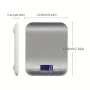 5kg Portable Kitchen Scale Coffee Scale Electronic Stainless Steel Surface LCD Backlit Food Weighing Tool for Precise Measurement 1g