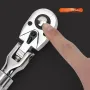 72-Tooth Retractable Ratchet Wrench Set Extensible Handle Carbon Steel Quick Release Spanner 1/4\ 3/8\ 1/2\ Multifunctional Hand Tool