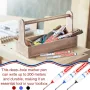 10pcs Multi Purpose Deep Hole Marker Pens Long Nib Design 20mm Tip Waterproof Ink Black Blue Red Marking for Woodworking Construction Industrial Use