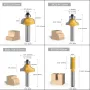 24pcs 8mm Shank Router Bit Set Woodworking Tools with Wooden Storage Case Professional Quality Clean Cuts