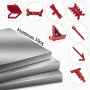 9Pcs Woodworking Square Kit Aluminum Alloy CNC Tools Multi Functional Ruler Set Center Finder Compass Honing Guide Height Gauge For Precision Layout Panel Splicing Grinding