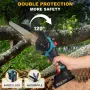 Gergaji Listrik Tanpa Sikat VIOLEWORKS 8 Inch, Mesin Pemotong Kayu Taman Genggam Pelumasan Otomatis untuk Alat Bertenaga Baterai 21V