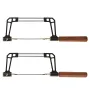 GANWEI Coping Saw Adjustable Saw Bow U Type Saw Round/Hexagonal Rosewood handle Aluminum Alloy Frame Curve Saw with 15T 18T 24T High Speed ​​Steel Saw Blades