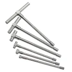 6PCS Telescopic Precision Gauge Set 8-150 mm Internal T Bore Hole Gauge Set Plated Square Head Telescopic Gauge Micrometer Measuring Tools