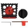 8 Holes Carbide Inserts Dowel Maker Jig High Speed Dowel Cutter Dowel Plate for Wood Rod Milling Pin Round Rod Auxiliary Tool