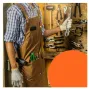 Extra large Style Apron Thick Canvas Suitable for Woodworkers Electricians Gardeners Black/Camel Sturdy Protective Workwear