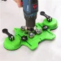 Double Suction Hole Saw Guide Clamp Adjustable 4-83mm for Tile Glass Marble Enhanced Suction Power Precise Positioning Easy to Use Versatile Applicationsa