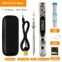 SEQUER SI012 Pro Max TS-B2 Saldatore OLED portatile con luce ambiente colorata Menu cinese, inglese e russo Punte per saldatore TS applicabili Supporto PD|QC|Alimentatore a batteria 3S-6S