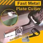 Black Stainless Steel Metal Sheet Cutter Precise Cutting Tool with Round Handle Straight Groove Portable Design for Stainless Steel Iron Aluminum Plastic Board