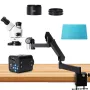 3.5X-45X Zoom Stereo Trinocular Microscope Clamp Folding Extension Type Base +24MP 2K HDMI Digital Video Camera Adjustable Diopters & Precise Ground Glass Lenses Ultimate Lab Equipment for Precision Imaging and Analysis
