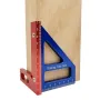 Aluminum Alloy 45/90 Degree Woodworking Square Protractor Miter Triangle Drawing Line Ruler Layout Height Gauge