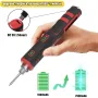 Cordless Soldering Iron LD006A 1800mAh Rechargeable Tool Adjustable Temperature 200-480°C Portable USB Quick Heat-Up Soldering Kit for Welding and Repairs