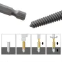 5 Pack Screw Extractor Center Bit Guide for Broken Bolt Puller Hex Handle and 1 Wrench for Broken Hand Tools