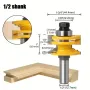 LAVIE 1/2 Inch 8mm 12mm Shank Ogee Rail and Stile Router Bit Reversible Glass Door Rail & Stile Router Bit for Woodworking Precision Milling Cutter Factory Direct