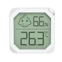 Mini Temperature and Humidity Meter Accurate Readings Comfort Indicators Versatile Placement -20-60℃ 20-99% Humidity Black White Options