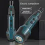 11PCS 200r/min Household Ratchet Screwdriver Cordless Electric Screwdriver 3.6V 900mAH Rated 1300mAh Peak Li-ion Battery Rechargeable Manual Mini Drill