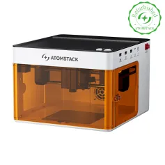 [EU/US Direct]Atnaujintas AtomStack P1 5W diodinis lazeris + 1,2 W infraraudonųjų spindulių lazerinio graviravimo mašina Nešiojama dviejų variklių pavara 10000 mm / min 110 * 110 mm Darbinis plotas 0,1 mm didelio tikslumo dvigubas lazerinis graviruotojas miškams Bambuko metalo plastikas