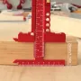 Precision Sliding Edge Ruler Woodworking Scriber Marking Line Adjustable T-Square Framing Ruler Depth Gauge Aluminum