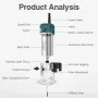 6 Speed 800W Compact Wood Router Electric Trimming Machine Hand Trimmer 30000rpm Woodworking Milling Engraving Home DIY Power Tools