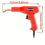 EU Plug Red Portable Plastic Welding Machine Quick and Easy Operation Ergonomic Design Stainless Steel Staples Overheat Protection for Car Bumper Crack Repair PVC Welding