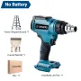 Drillpro 18V Heat Gun LED Display 30-650℃ Hot Air Gun Ceramic Heating Element for Shrink Wrapping Soldering No Battery